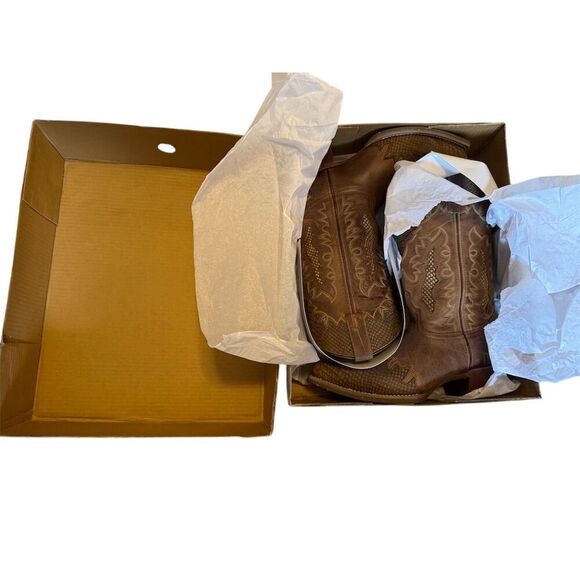 Laredo Men's Lexington Brown Python Print Western Boots Size 9 EW - Picture 8 of 10